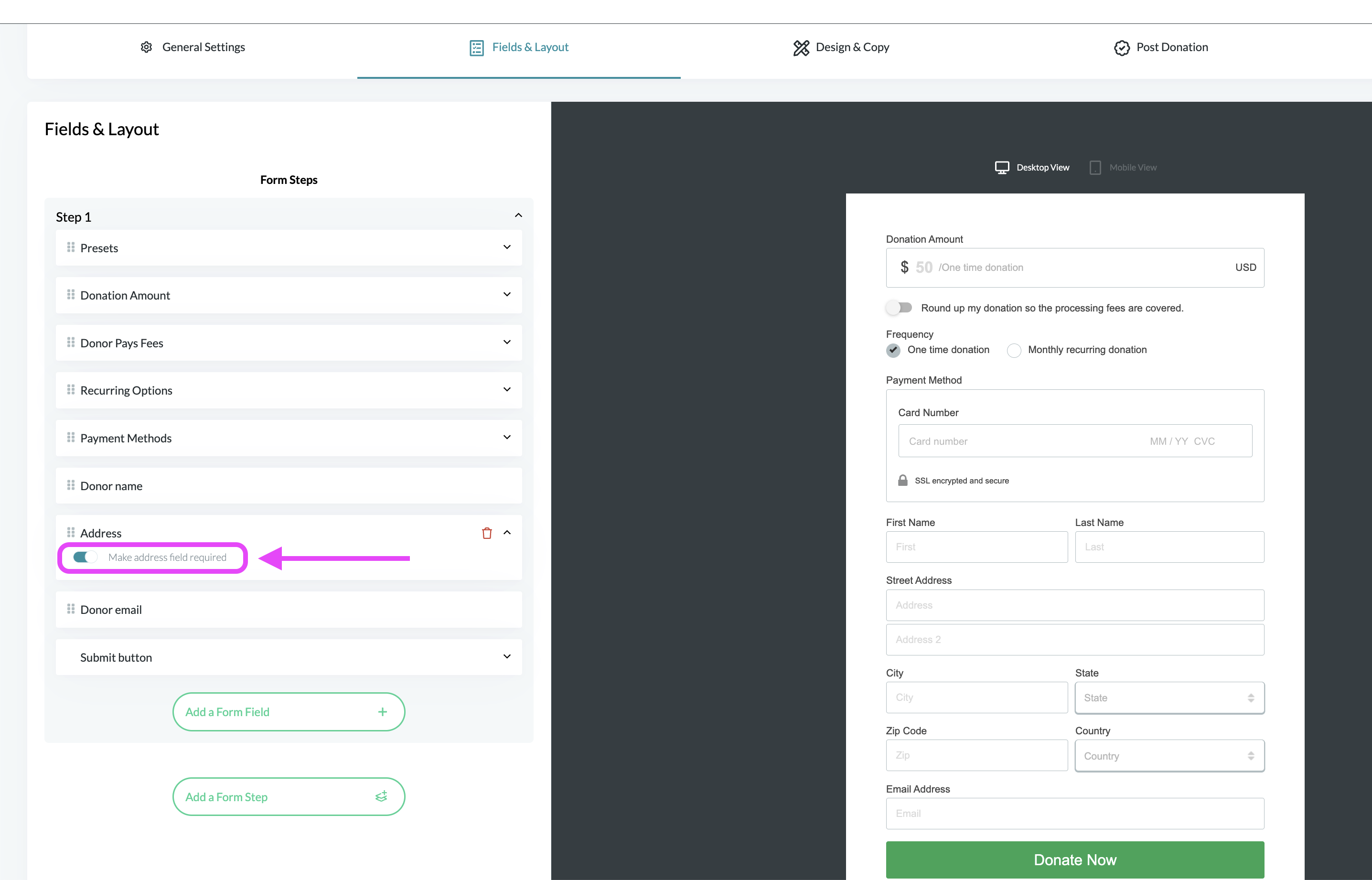 Form Generator, Donate Form Template